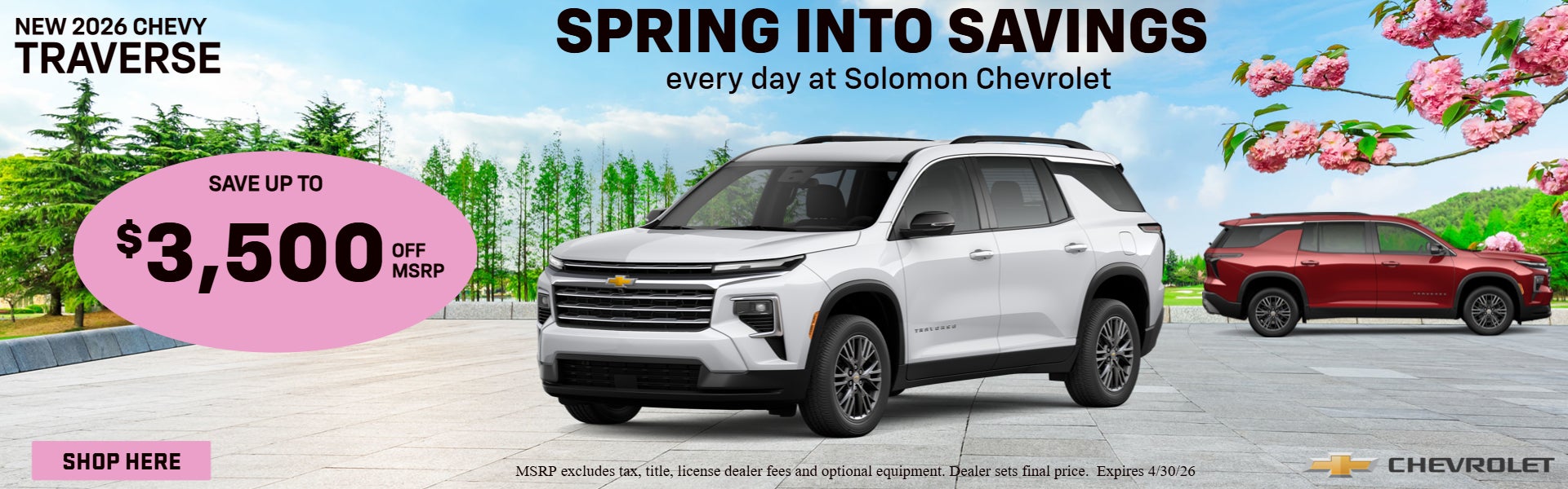 Save up to $3500 off MSRP