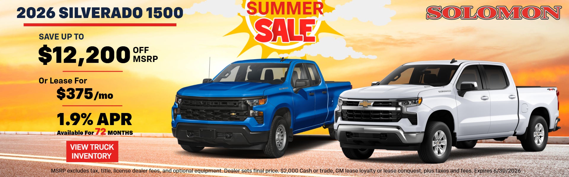Save up to $12,200 off MSRP