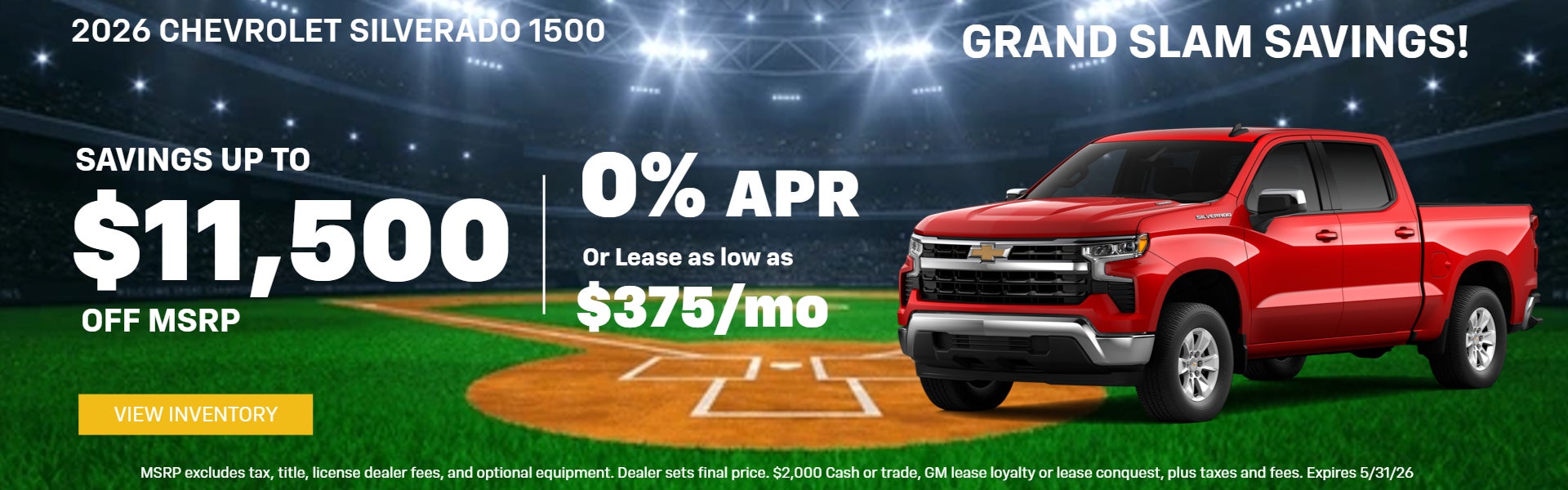 Savings up to $11,500 o0ff MSRP