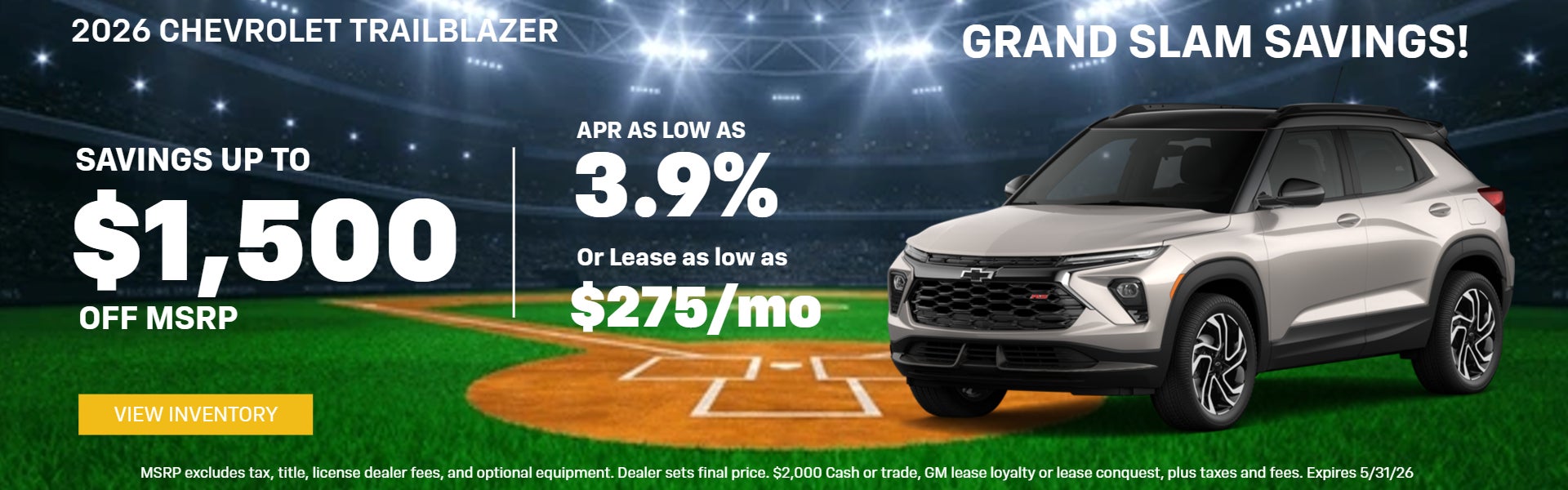 Savings up to $1500 OFF MSRP